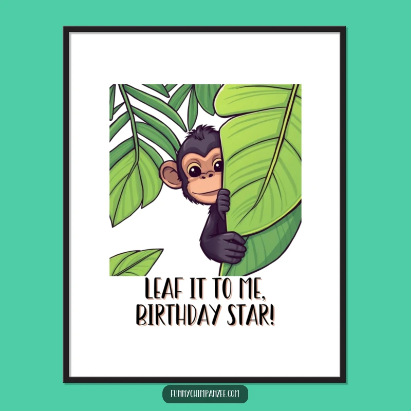 Funny Free Printable Wall Art: Kawaii Chimp Peeking, Playful Jungle Downloadable Decor!